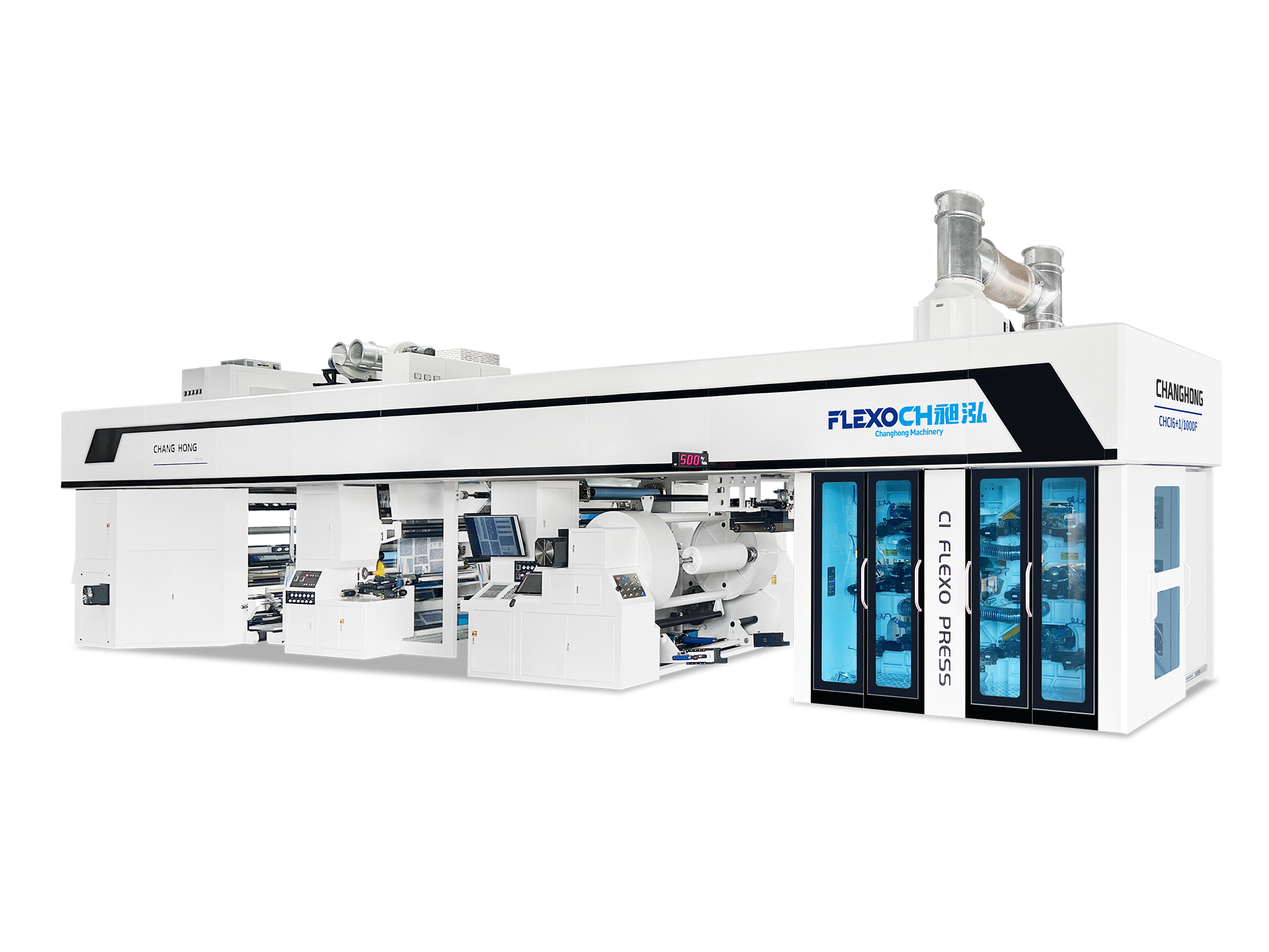 Gearless Flexographic Machine: 6-Color Flexographic Printer for PE/PP/PET/BOPP